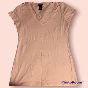 Wetseal pink v neck shirt